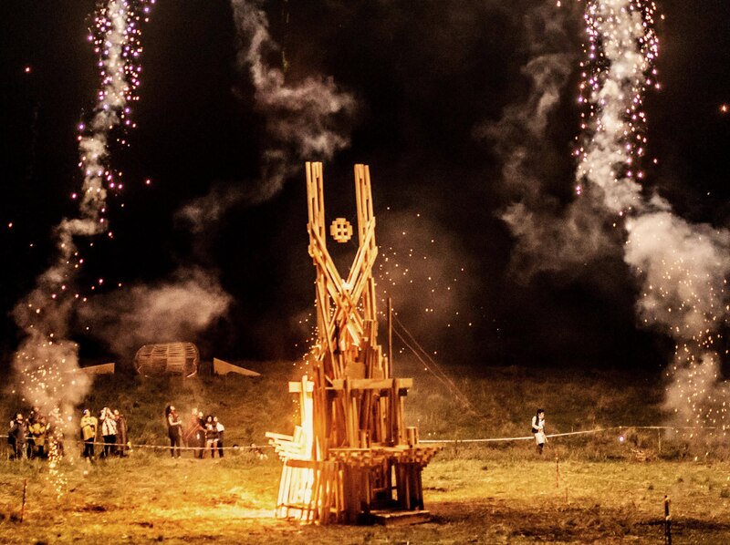 Man burn at Fuego Austral 2020